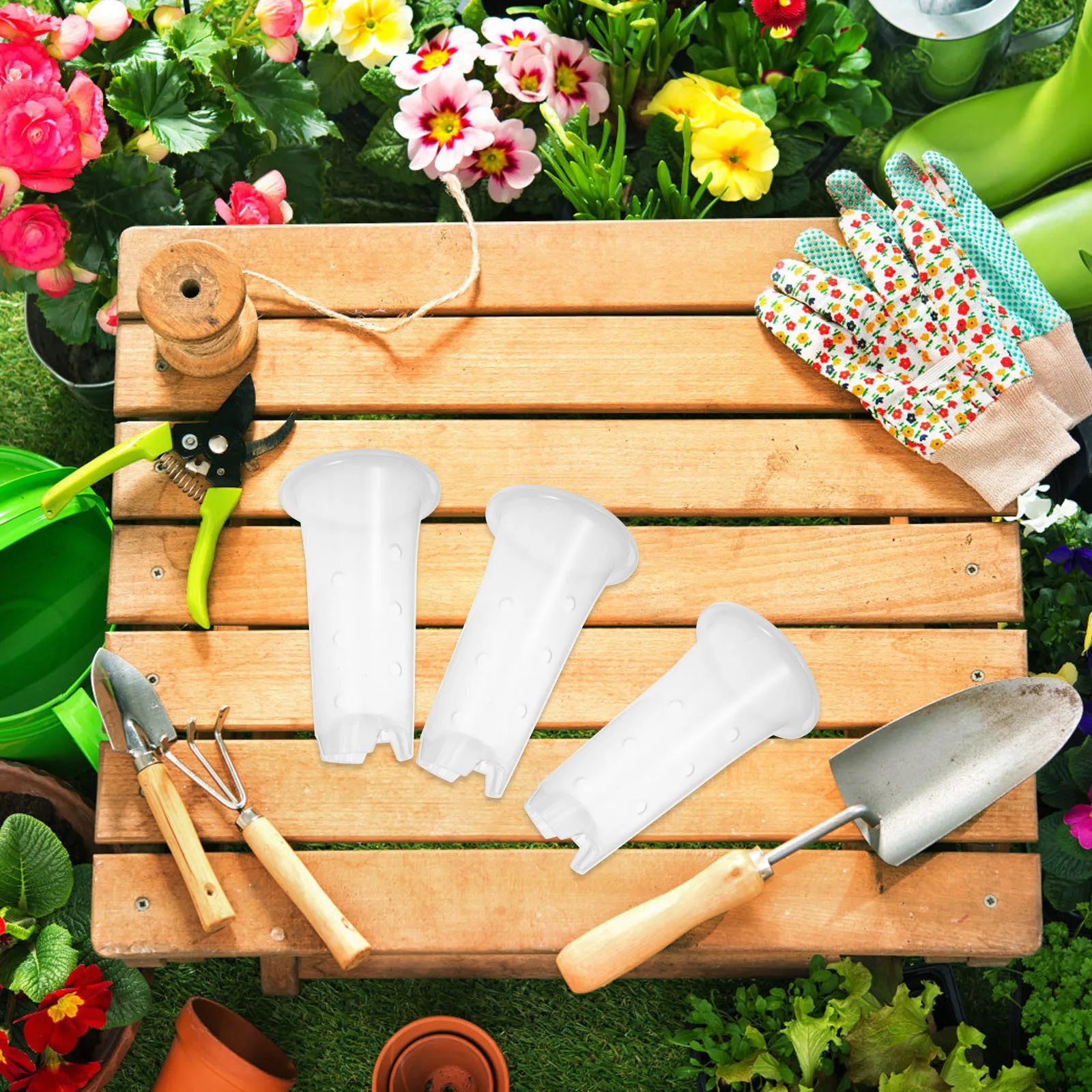 

1Set Transparent Orchid Flower Pots Plastic Planter Garden Supplies for Indoor Planting Succulent Propagation and Nursery