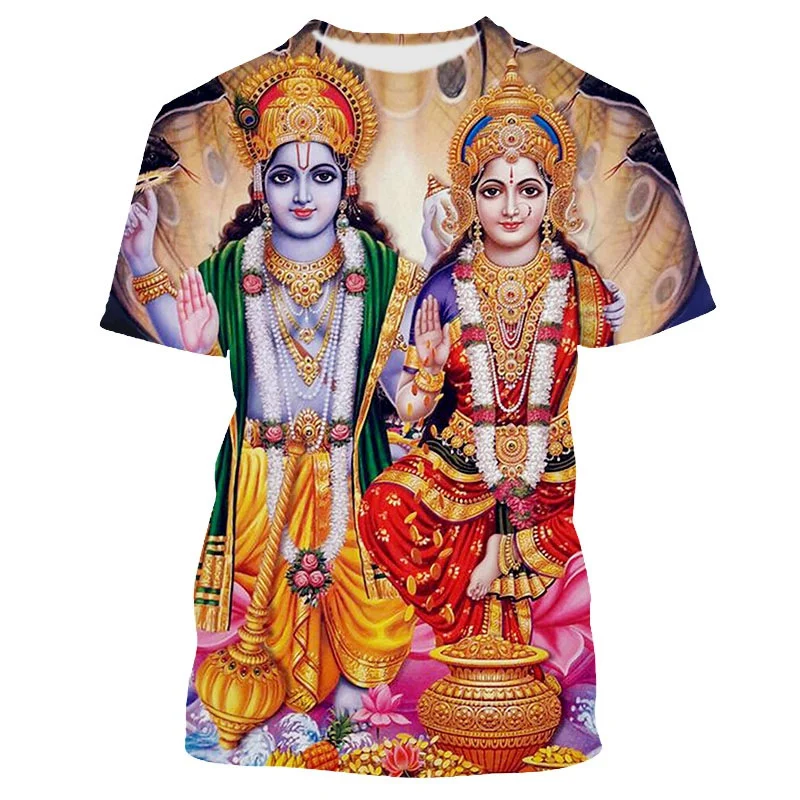 Summer Fashion India Shiva T Shirt Men Women Trend Casual 3d Printed Indian Deities Tees Oversized O-neck Short Sleeve Tops