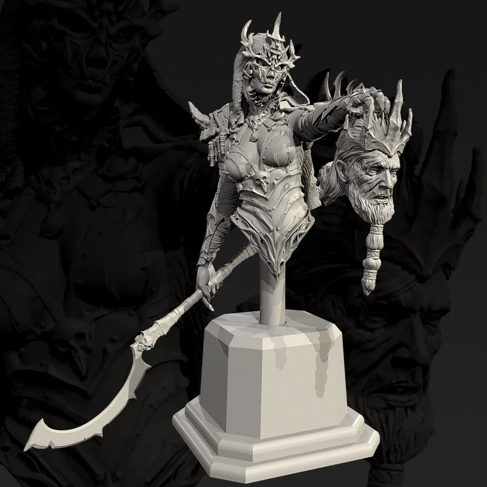 

Overall heights 75mm 95mm Resin bust model kits figure colorless and self-assembled（3D Printing ）TD-7723/3D