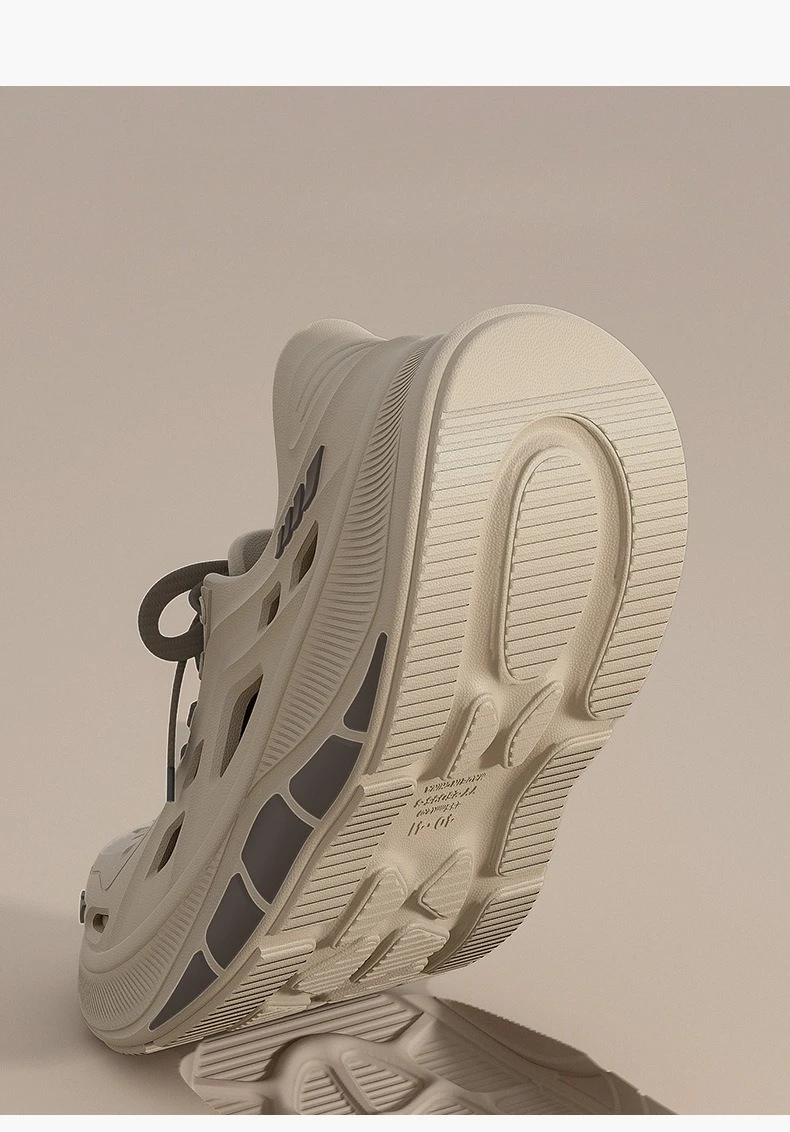 Dicksohlige, perforierte Herrenschuhe, Sommer-Neuheit, Fahrerschuhe, rutschfest und geruchsneutral, weiche EVA-Sandalen für Herren – Detail 7