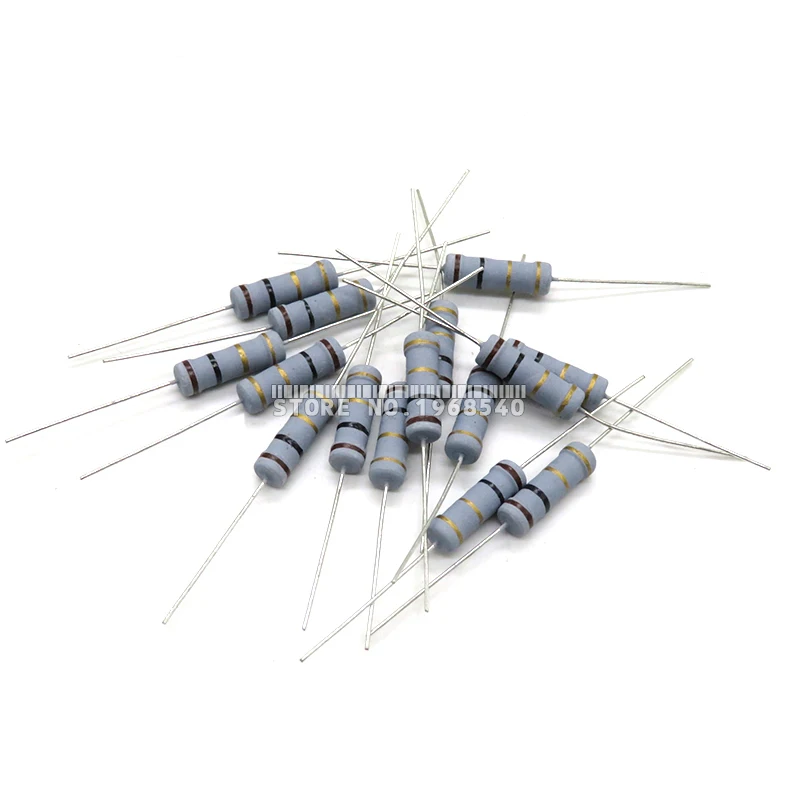 20PCS 2W Carbon Film Resistors 5% 1R-10M 10R 15R 47R 100R 220R 1K 10K 4K7 100K 560K 1M 3M3 Ohm Color Ring Resistance 200K