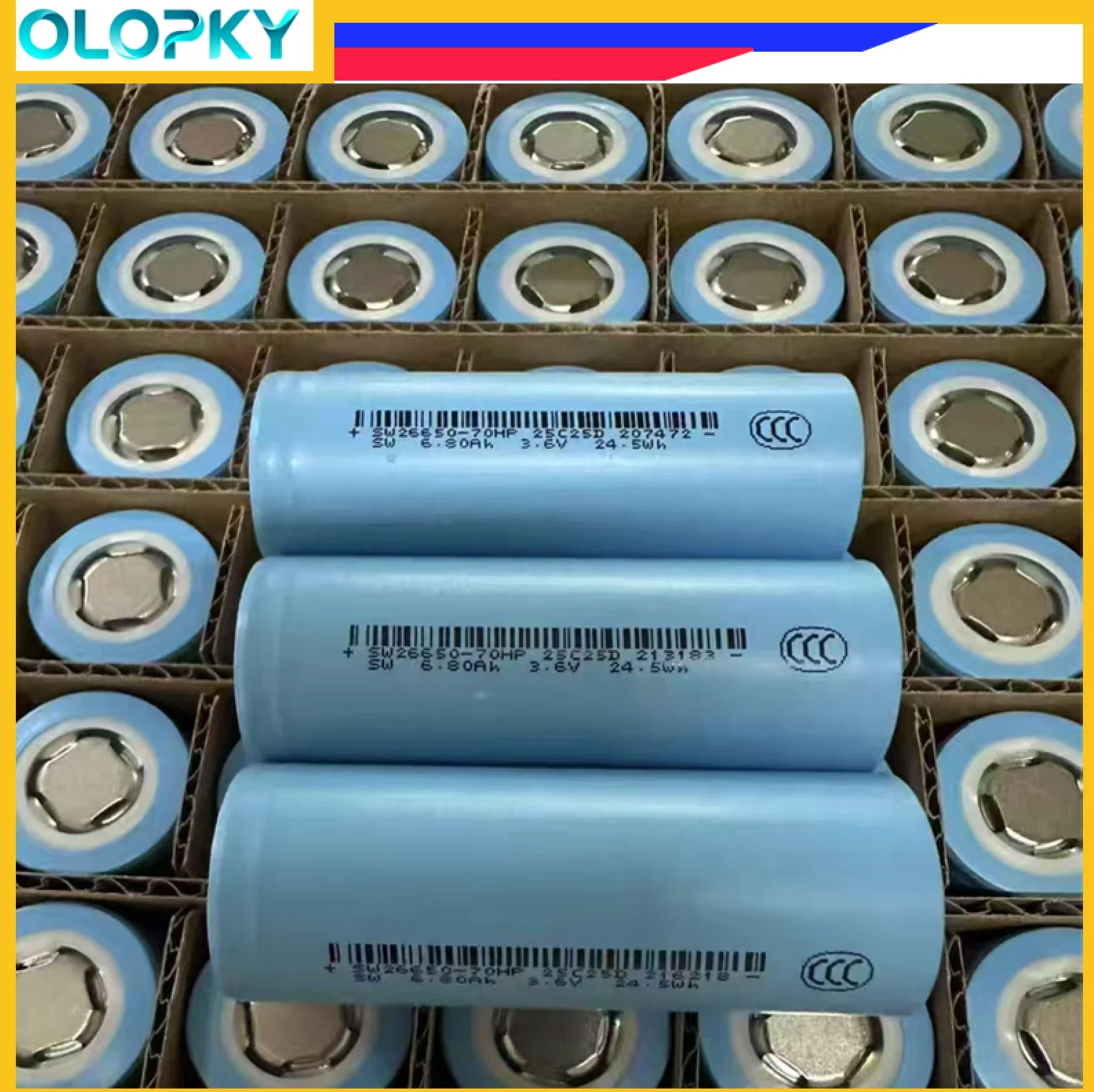 

New 26650 7000Mah 3.7V lithium-ion Cell DIY pack12V24V36V 10AH30AH50-100ah rechargeable battery Flashlight Electric motorcycle