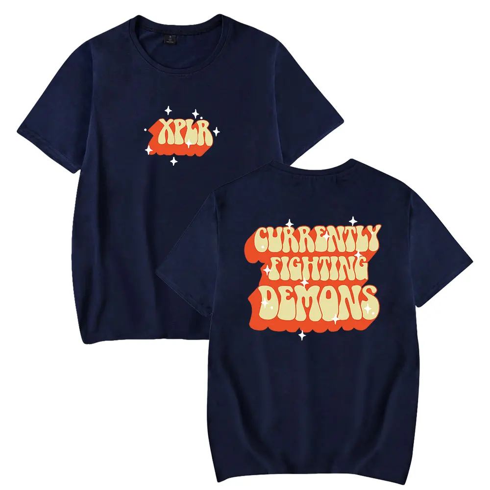 Homens e mulheres Sam e Colby Merch Fighting Demons T-shirt, mangas curtas, moda 3D, T casual de verão, Streetwear, XPLR
