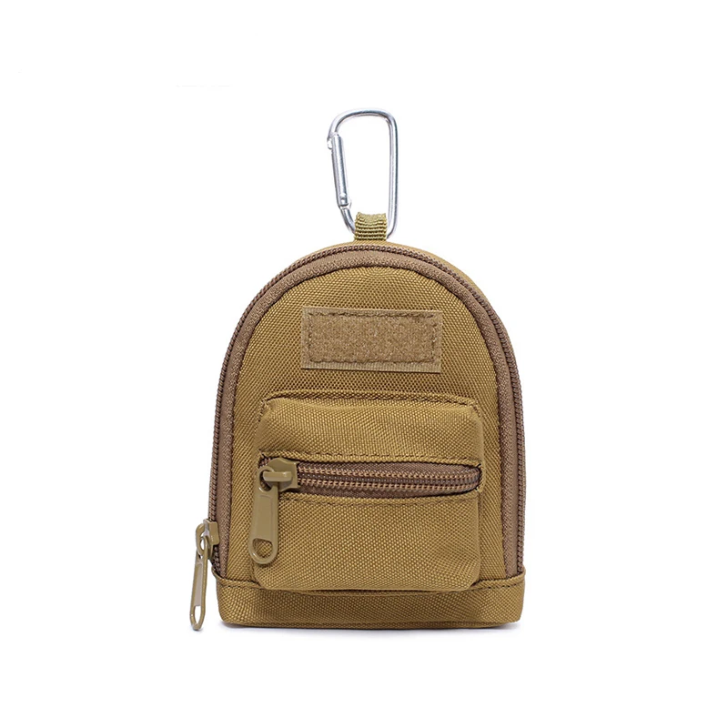 

5pcs Women Nylon Backpack Shaped Coin Purses With Keychain