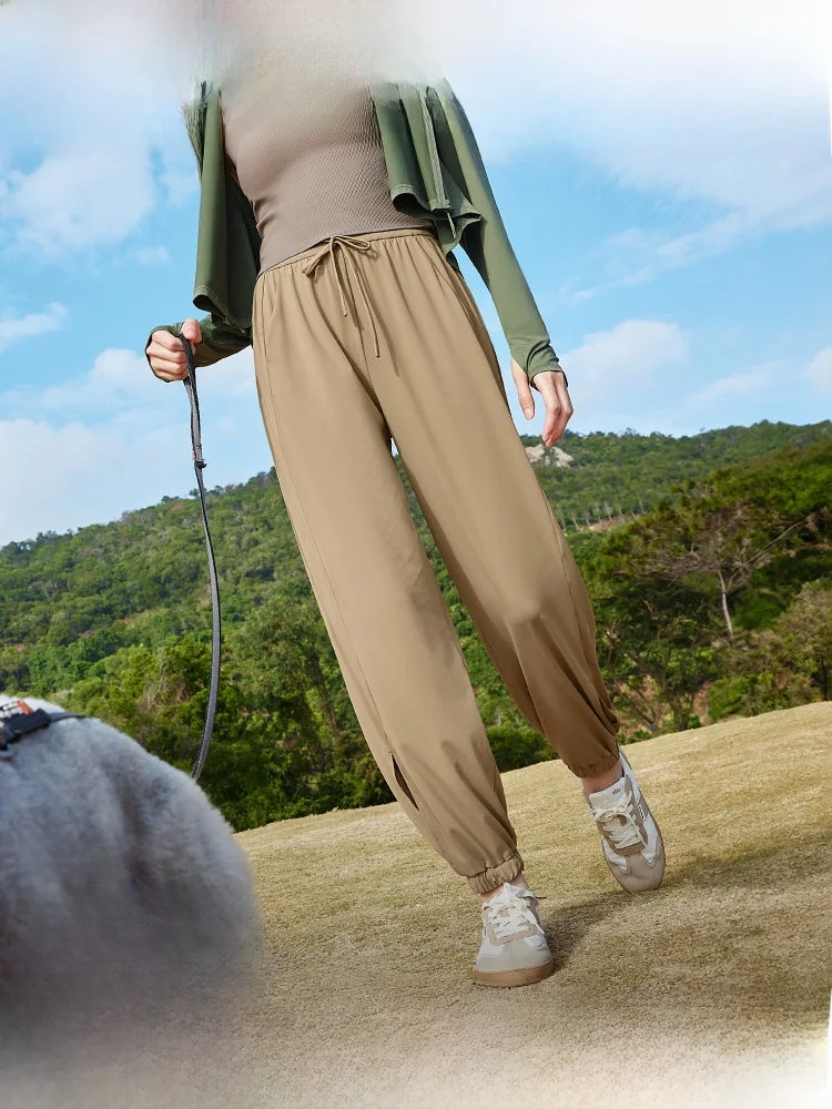 

Женские повседневные брюки-фонарики для похудения с завязками, дышащие, быстросохнущие, спортивные, длинные, летние, новинка, фасон «бананы»