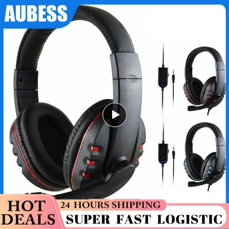 Auriculares con cable de 3,5mm para juegos, audífonos con micrófono para música, estación de juego, 4 juegos, PC, Chat, ordenador