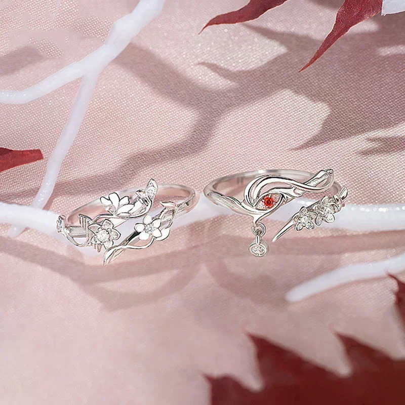 Anime Tian Guan Ci Fu Ring Heaven Official’s Blessing Hua Cheng Xie Lian Adjustable Unisex Couple Rings Jewelry Accessories Gift