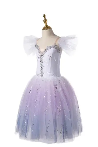 Imagen 2 del producto Vestido de Ballet con tutú romántico para adultos, vestido de bailarina para niñas y mujeres, vestido de baile de Ballet, trajes de danza contemporánea
