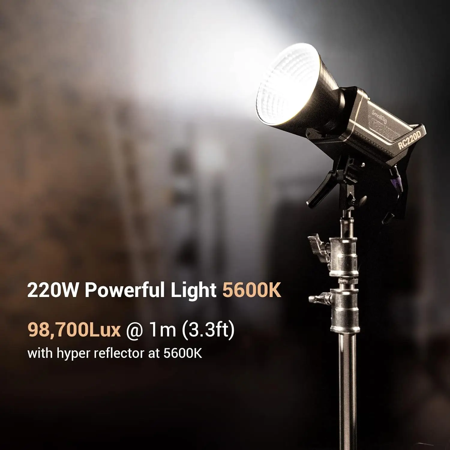 RC 220D 2-Pack LED Video Light Kit 98700 LUX, 9 Lighting Effects, App Control, Professional Studio Light-4009