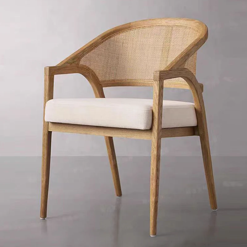Nordic Restaurant Dining Chair High Armchair Relax Kitchen Modern Dining Chair Luxury Home Poltrona Design Hotel Furniture