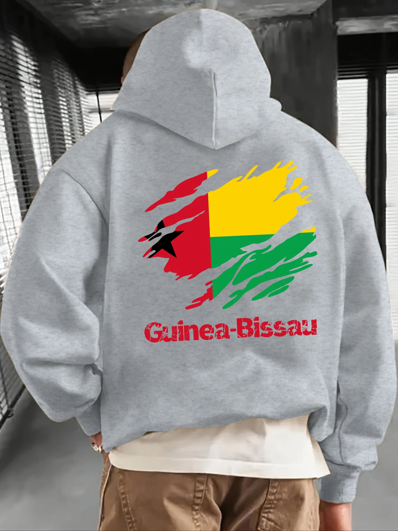 Retro National Pride Flag Men's Hooded Sweatshirt - Hip-Hop Casual Sporty Street Style Comfortable and Warm Hooded Sweatshirt