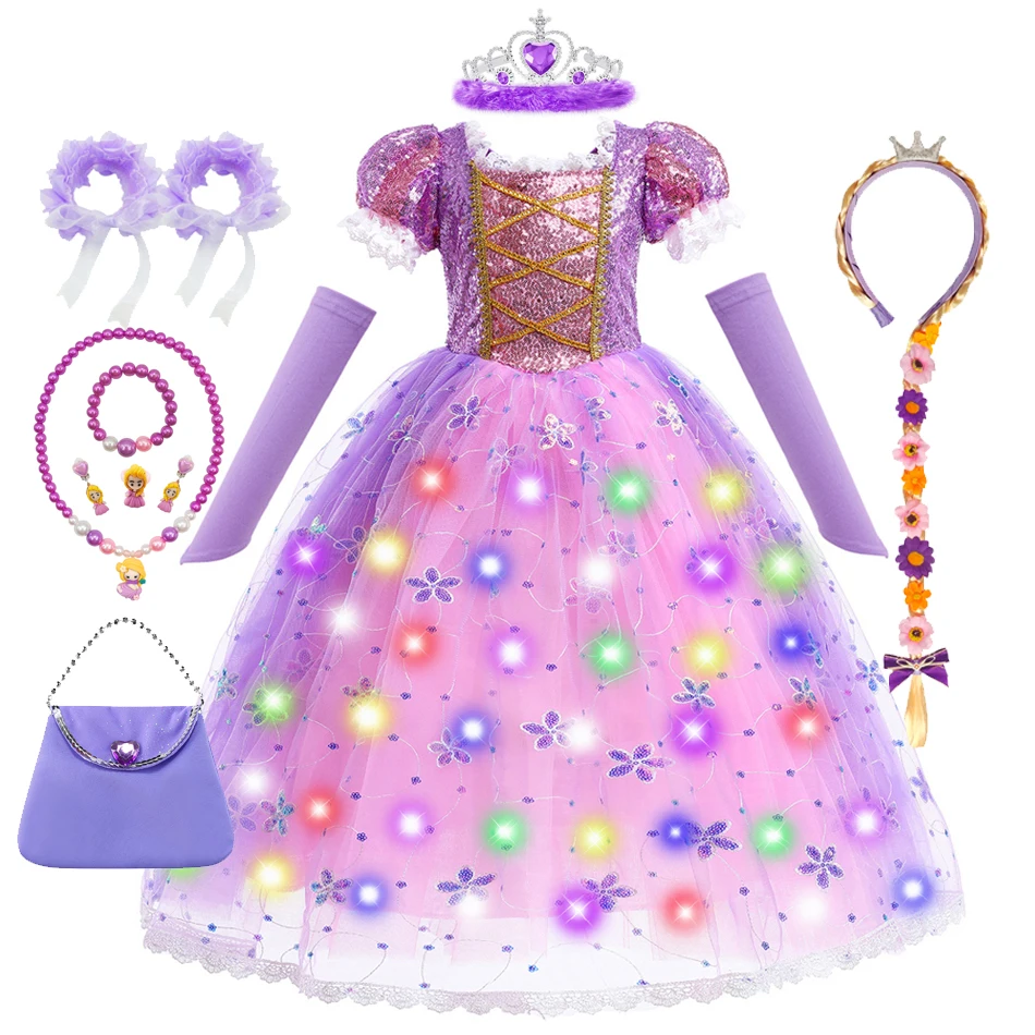 strapless open back dress Light Up Princess Costume For Little Girl main image 1