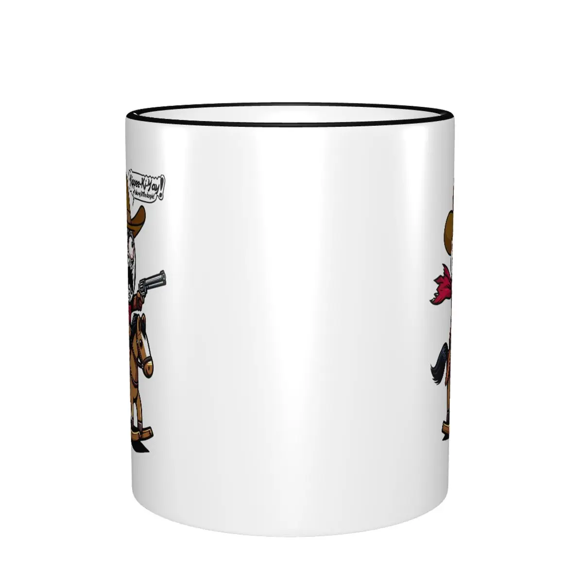 RAGE COMIC Yippee Ki Yay Git Along Little Dogie Merch Coffee Mug Funny Cup Gifts