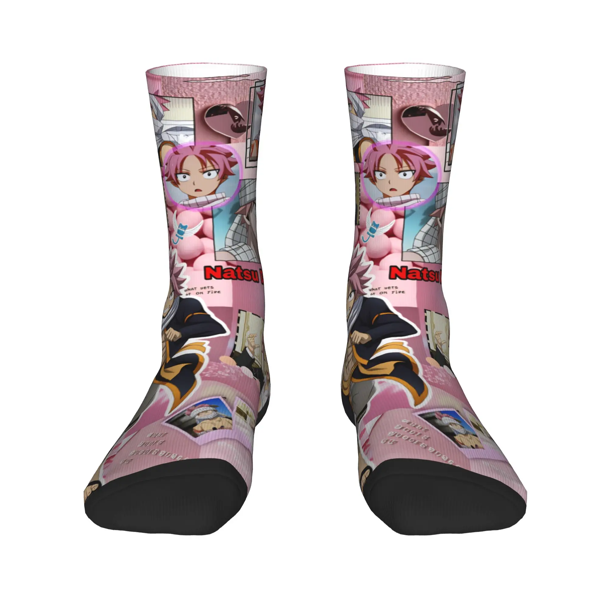 Men's Socks Fairy Tail  Japanese Anime Stockings Anti Skid Soft Breathable Socks Winter Funny Design Climbing Socks