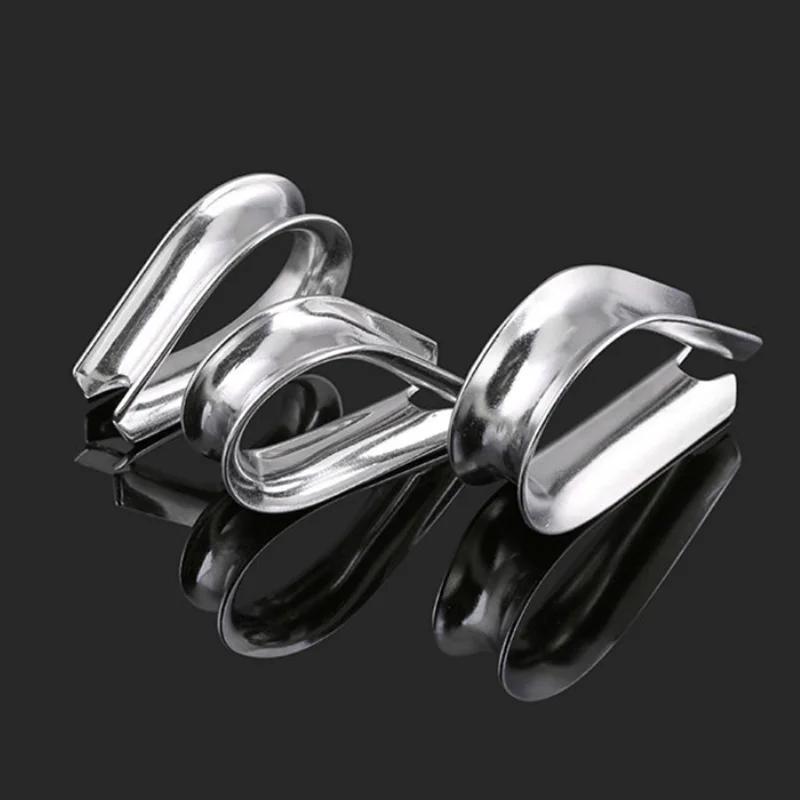1-10Pcs 304 Stainless Steel M1.5 M2 M3 M4 M5 M6~M16 Cable Wire Rope Protective Sleeve Thimbles Rigging Chicken Heart Ring Fixing