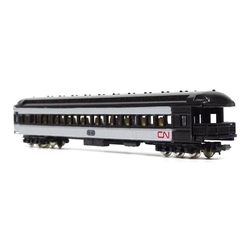 N Scale 1/160 CN Railway Passenger Car Sightseeing Car Train Model Plastic/Alloy Wheel Train Toy Compatible with KATO TOMIX