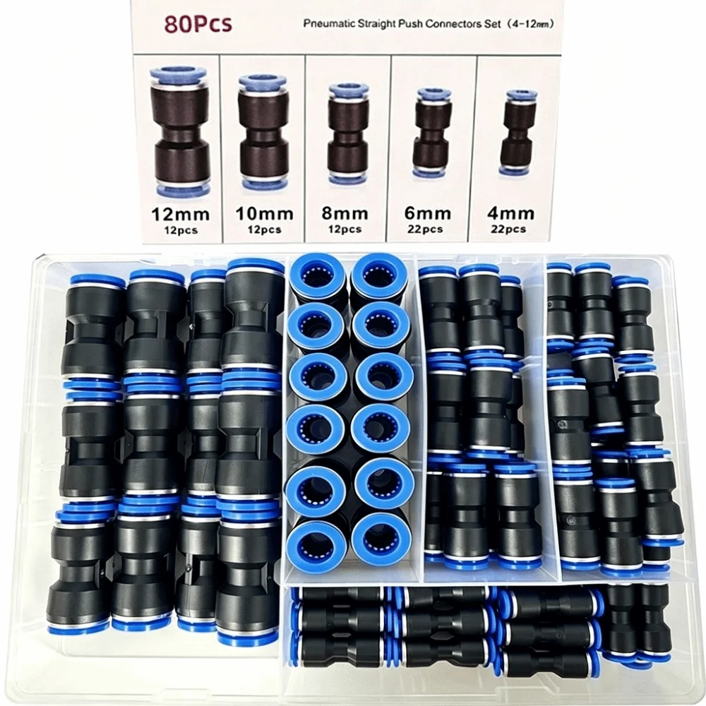 Durable Plastic Quick Fittings Push in Pu/Pv/Pe/Py Pneumatic Connector Hard 1/4″ Pipe Connector Automated Assembly Lines