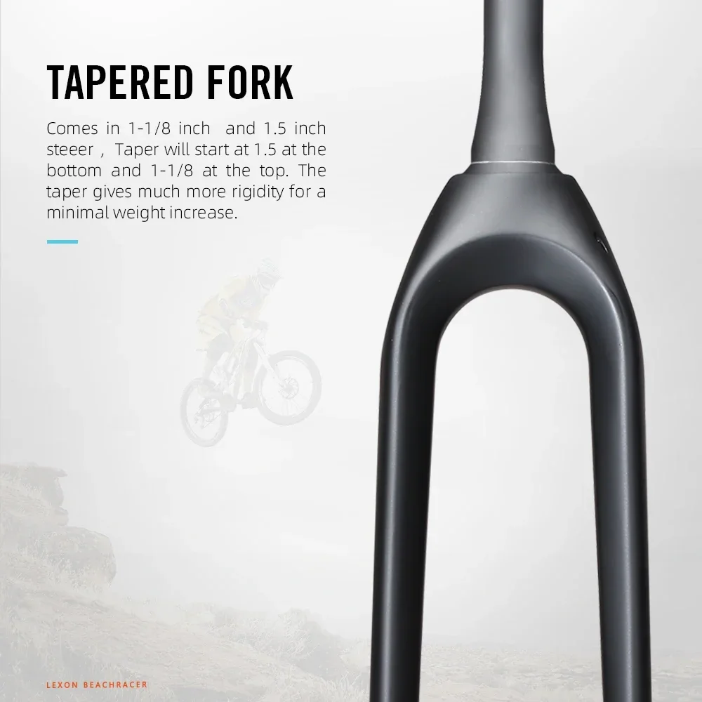 

RYET 2025 карбоновая вилка для скоростного спуска MTB жесткая передняя вилка 1-1/8 "-1 1-1/2" коническая 15x110 мм сквозная ось для горного велосипеда