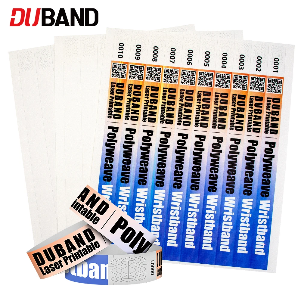 600-1000Pieces of Personalized Printed Adhesive Tyvek Bracelets For Music Festivals Event,Tear-Resistant