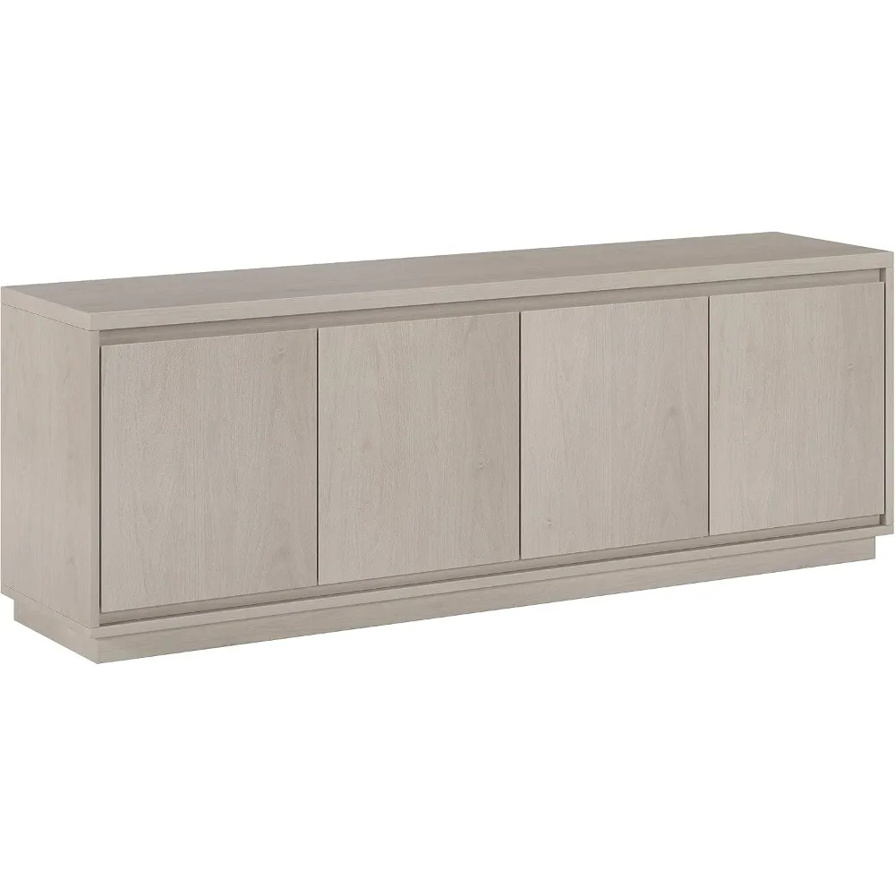 

"Henn & Hart 68 Inch Wide Alder White TV Stand"