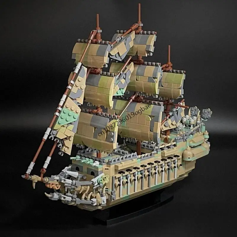 New 2102Pcs Moc European Medieval Pirates Series Flying Dutc Warship Diy Creative Ideas Imperial Flagship Toy Gift Custom Puzzle
