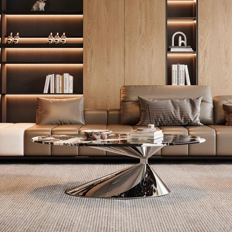 Italian Minimalist Side Table Modern Designer Simple Clear Unique Coffee Table Aesthetic Living Room Meubles Home Furniture