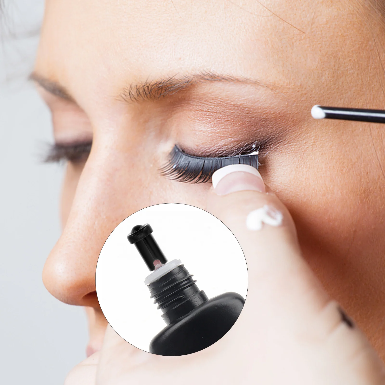 

100pcs Eyelash Bottle Nozzle Needle Anti-Blocking Pin For Lash Extension Tools Bottle Replacement Plastic Replacement Tips