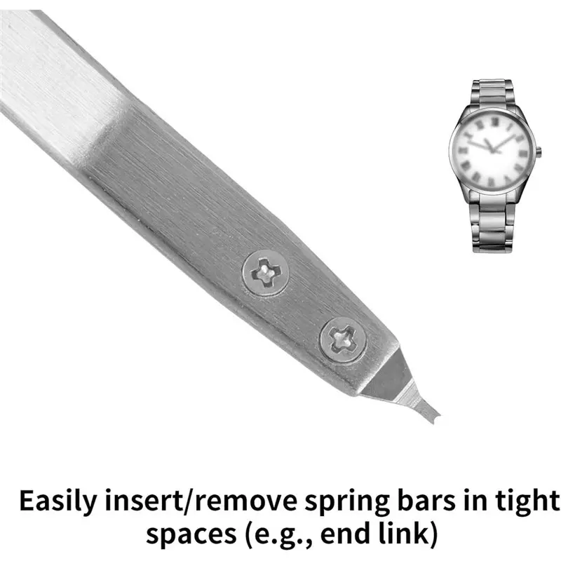 Professional Watch Repair Tool Y-Shaped Stainless Steel Spring Bar Pliers, Lug Removal Fitting Watch Spring Bar Tweezers