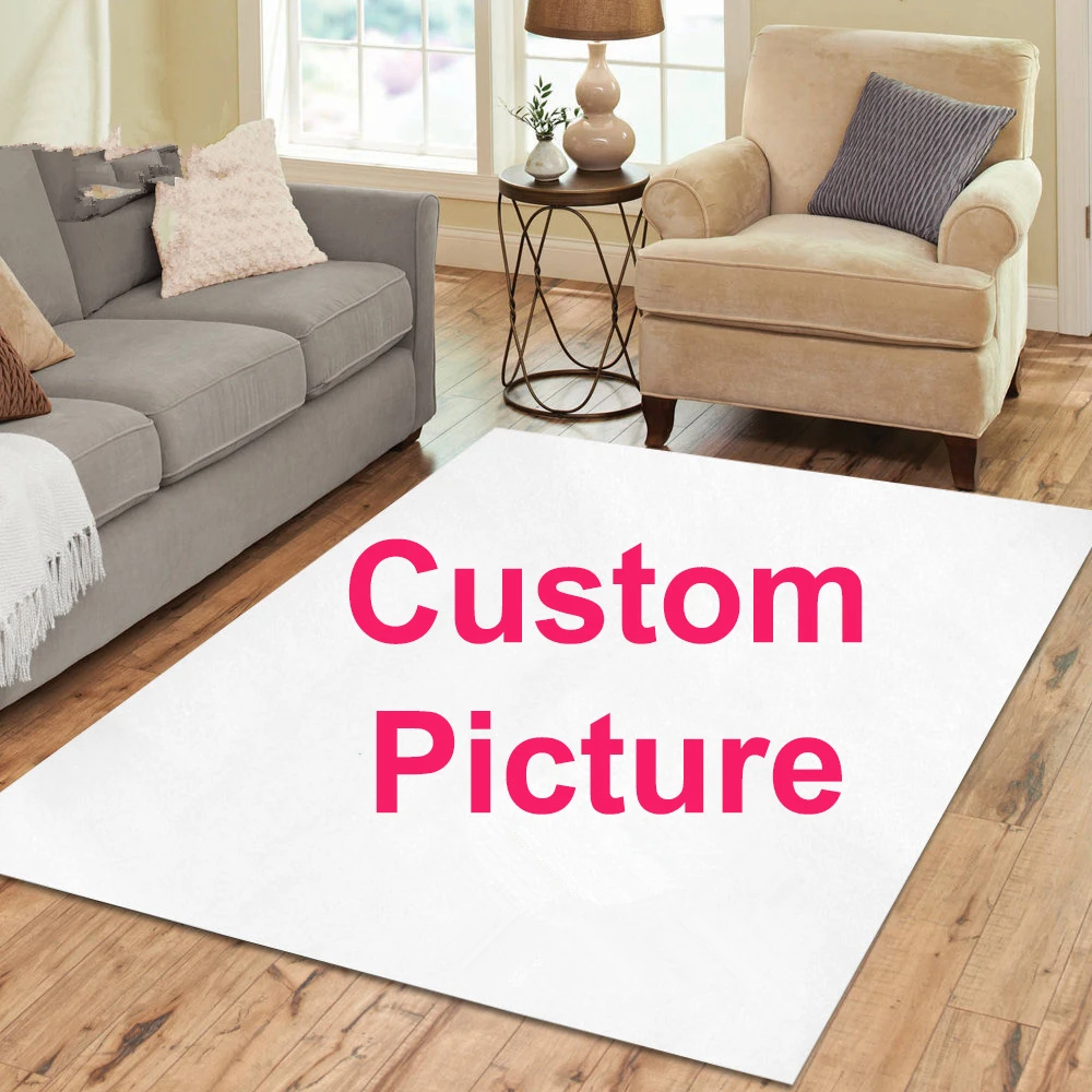 Tapete fotográfico personalizado Carregue seu logotipo Foto Personalizável Tapete fotográfico de flanela macia lavável e antiderrapante Presentes personalizados Decoração de casa