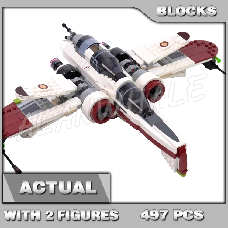 648 Stück Star Plan TI Fighter Große Flügel Trigger-aktivierte Shooter Stormtrooper 11424 Bausteine Spielzeug Kompatibel mit Modell