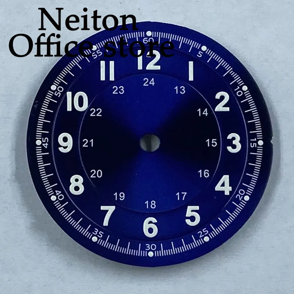 NEITON 29mm sterile dial silver watch dial luminous fit NH35 ETA2824 2836 Miyota 8215 Mingzhu DG2813 3804 PT5000