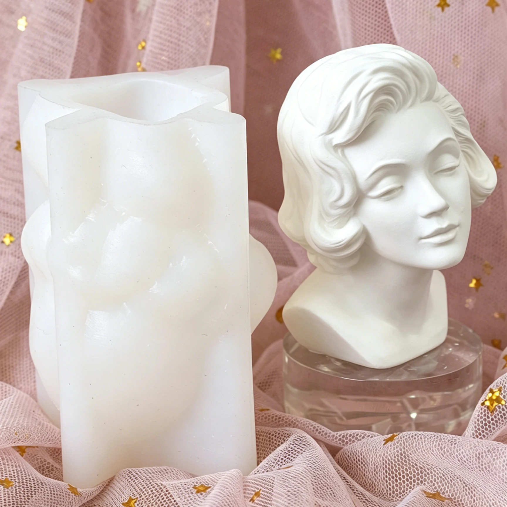 3D European Celebrity Statues Female Avatar Silicone Mold Handmade Epoxy Making Candle Mould Gypsum Ornament Household Supplies