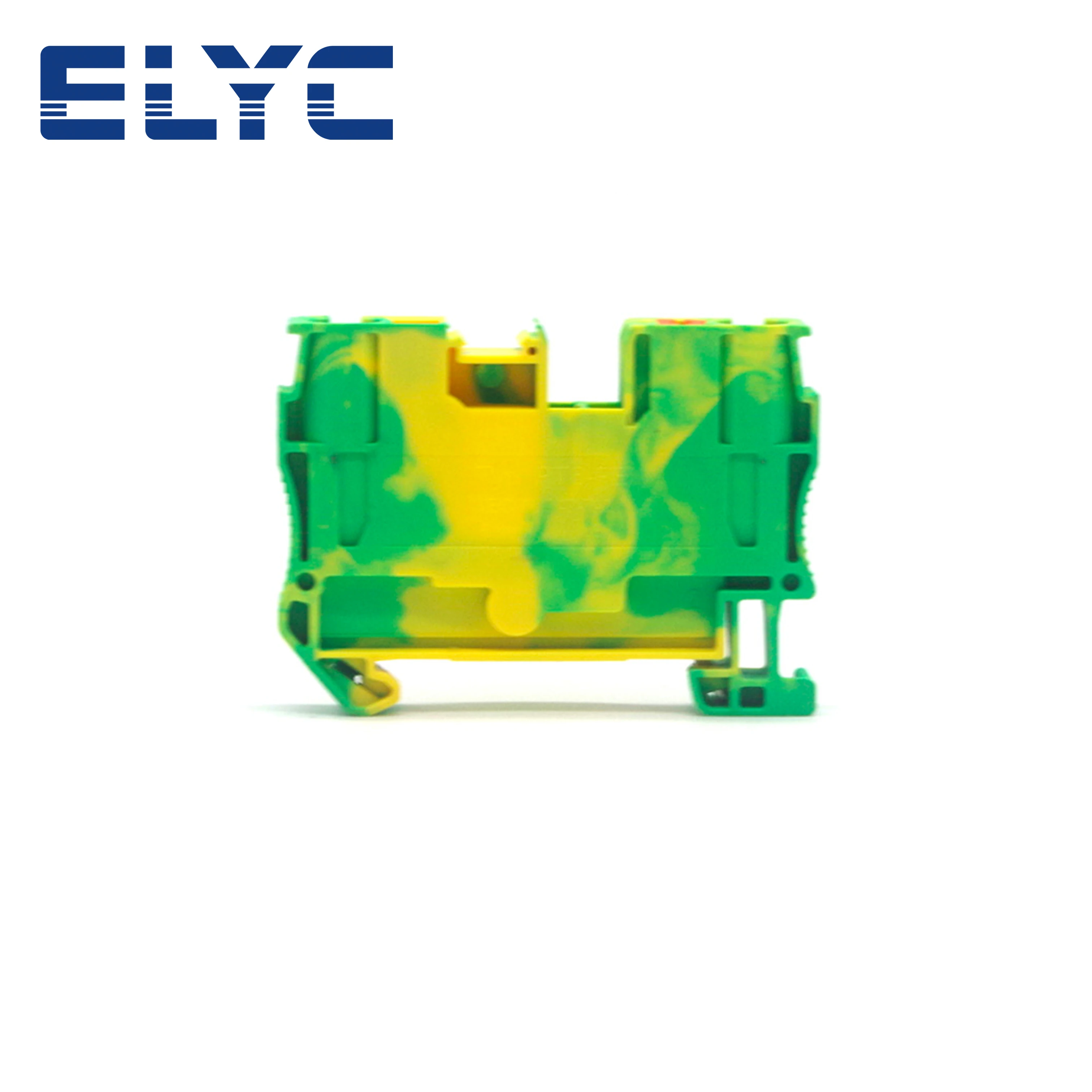 10Pcs PT6-PE Push-in Ground Feed-Through Protective Earth Strip Plug Wire Electrical Connector Din Rail Terminal Block PT 6-PE