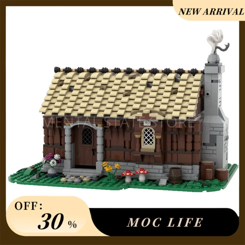 Bloques de casa Medieval MOC personalizados, tecnología de ladrillos DIY, montaje creativo, juguetes educativos, regalos de vacaciones, novedad de 1619 Uds.