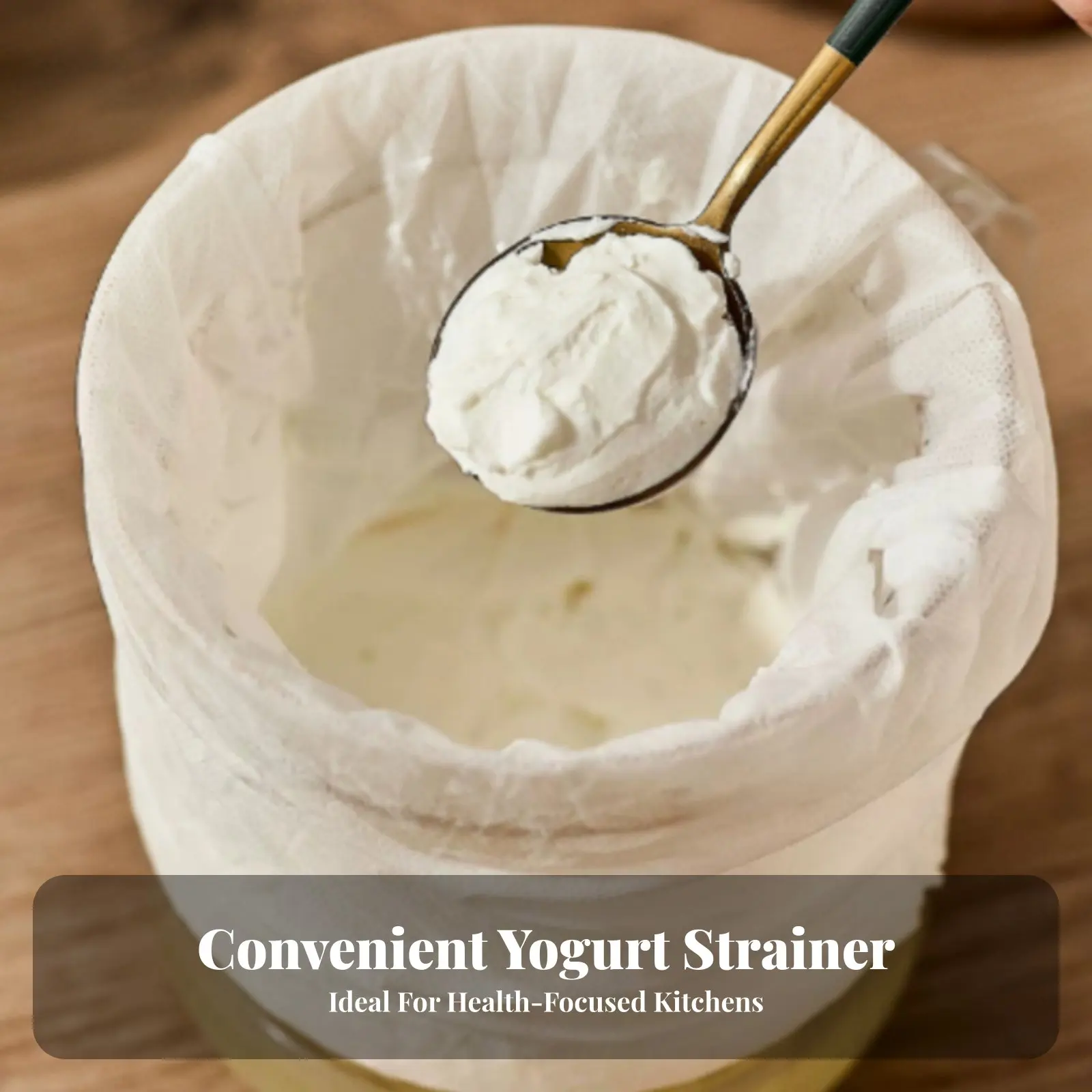 

Greek Yogurt Strainer Food Grade Material Yogurt Strainer Press Whey Separator Press Safe Whey Filtering Container