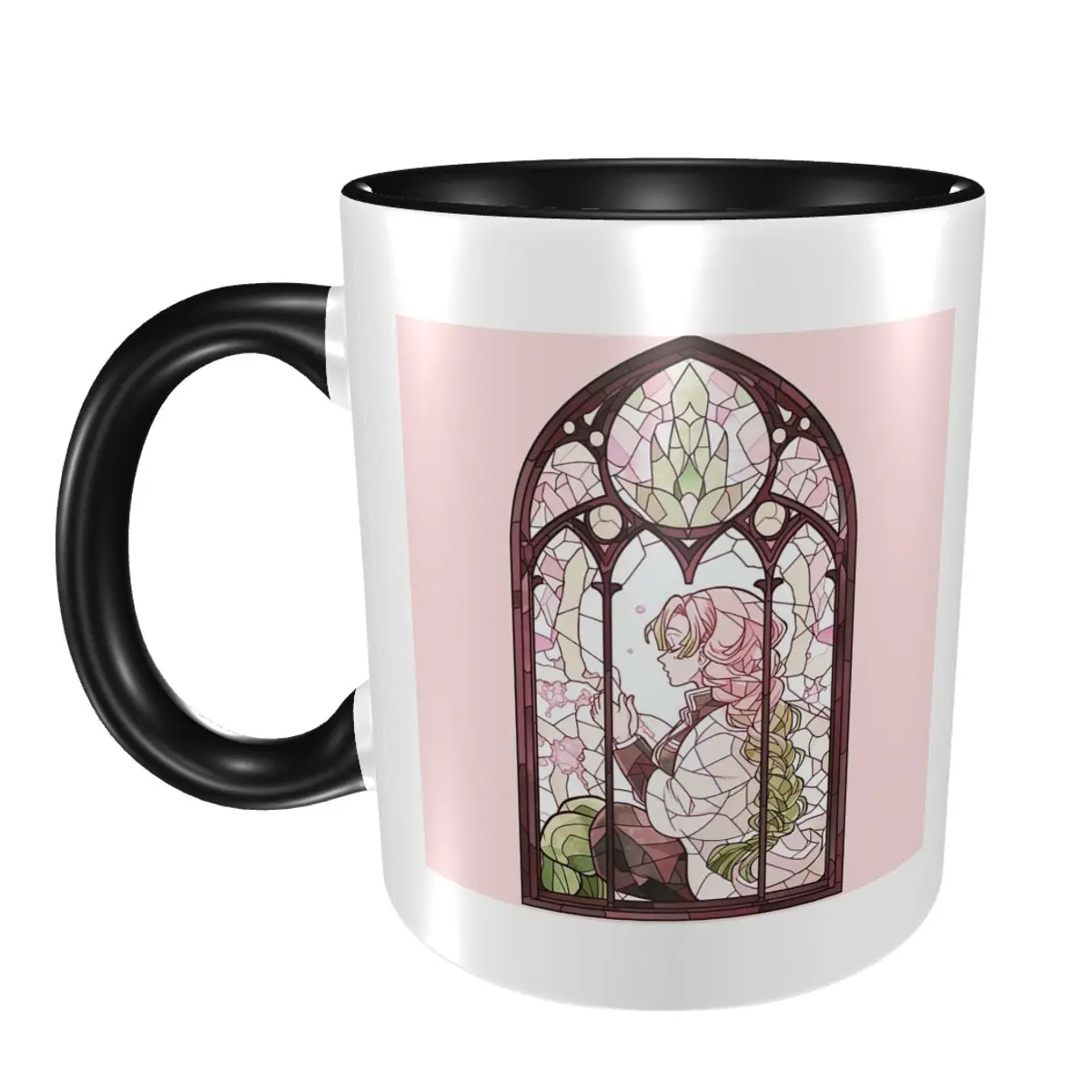 

Mitsuri Kanroji And Iguro Obanai Mug Funny Ceramic Coffee Cups Tea Mugs Milk Cup Drinkware Gift for Friends