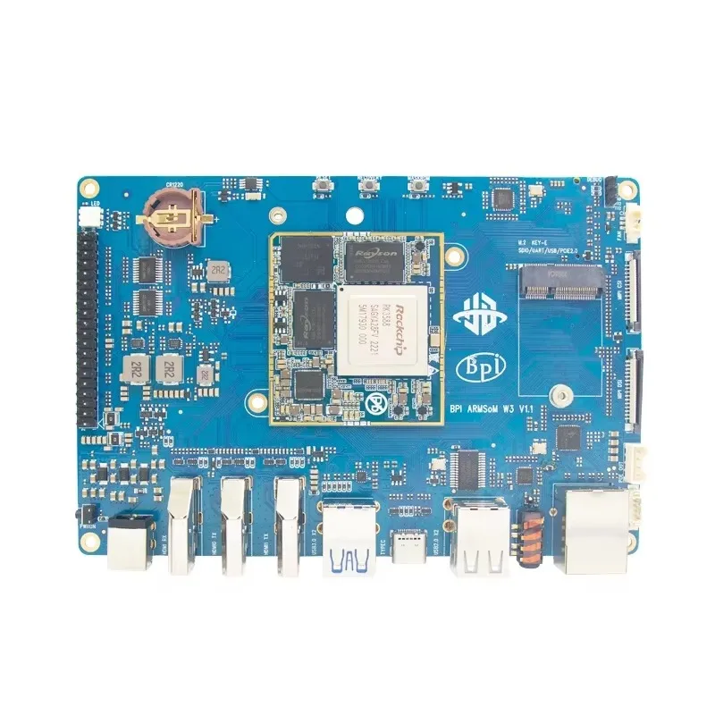 【Hot Sale】Banana Pi BPI-W3 Rockchip RK3588 Quad Core A76 + Quad Core A55 LPDDR4 8G RAM 32G EMMC 2.5Gbps Ethernet Development Boa