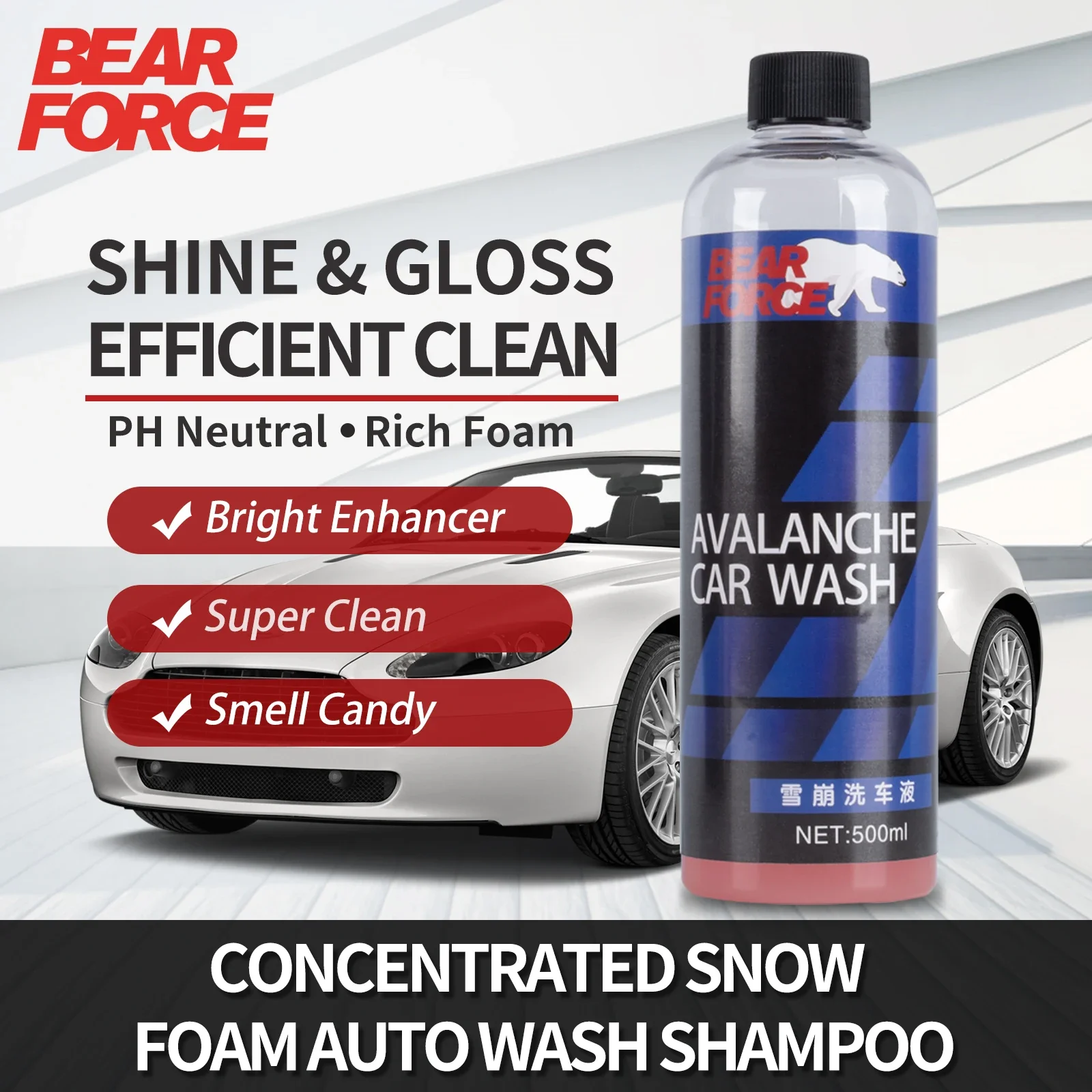 Hochkonzentriertes Super Suds Car Wash Soap Shampoo Auto Wash Aktiver Schaumreiniger für Schneeschaumlanze/Schaumkanone