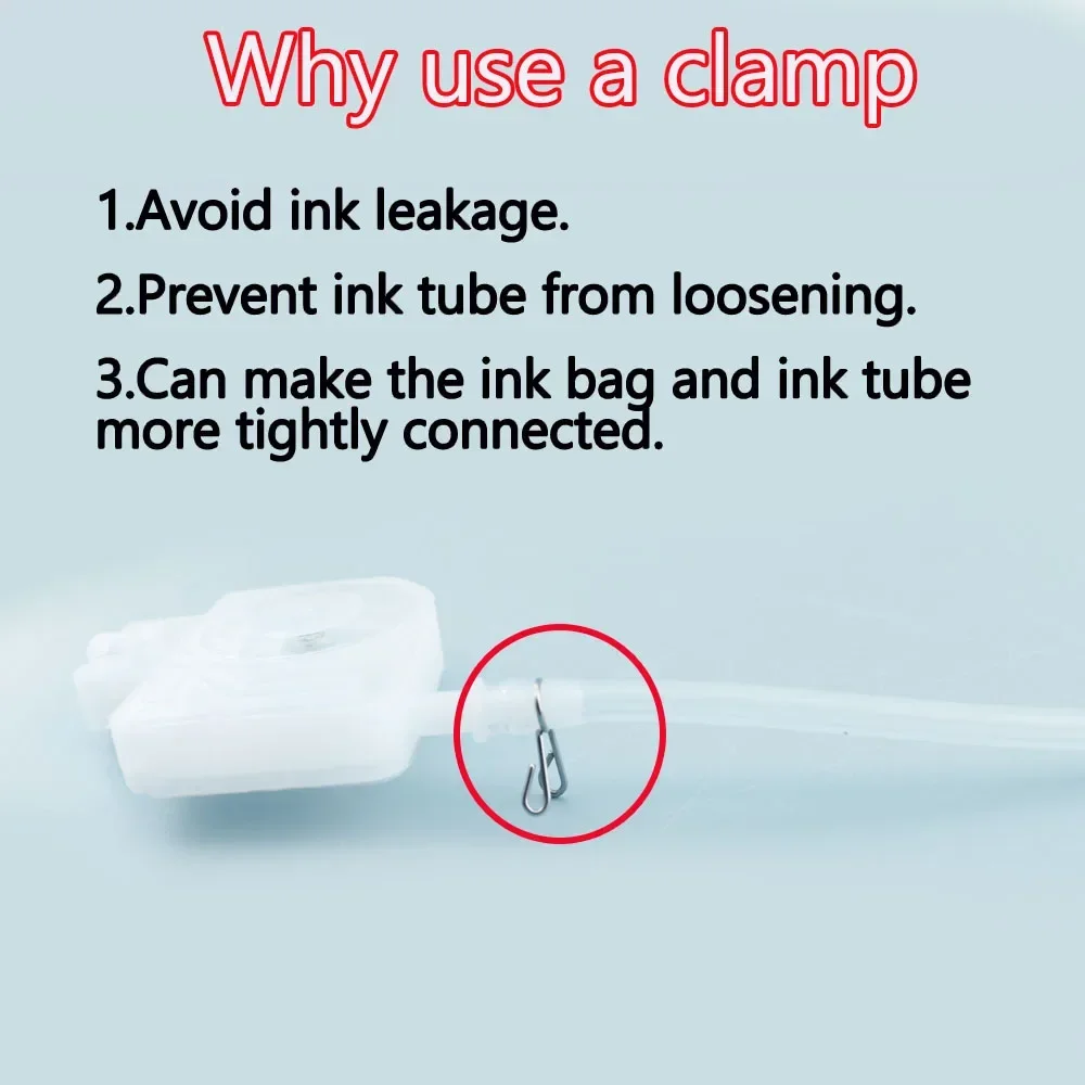 Printer Damper Pipe Ink Tube Fasten Clip Kit For DTF DTG UV  Fastener Tubing Clamp Prevent Ink Leaking Loose Clamping Kit 10PCS