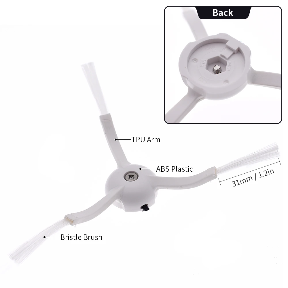 Main Side Brush Filter Mop Rag Compatible with Xiaomi Mi Vacuum Mop 2 Lite / Mi Robot Vacuum Mop 2 Pro / MJSTL / MJST1SHW Parts