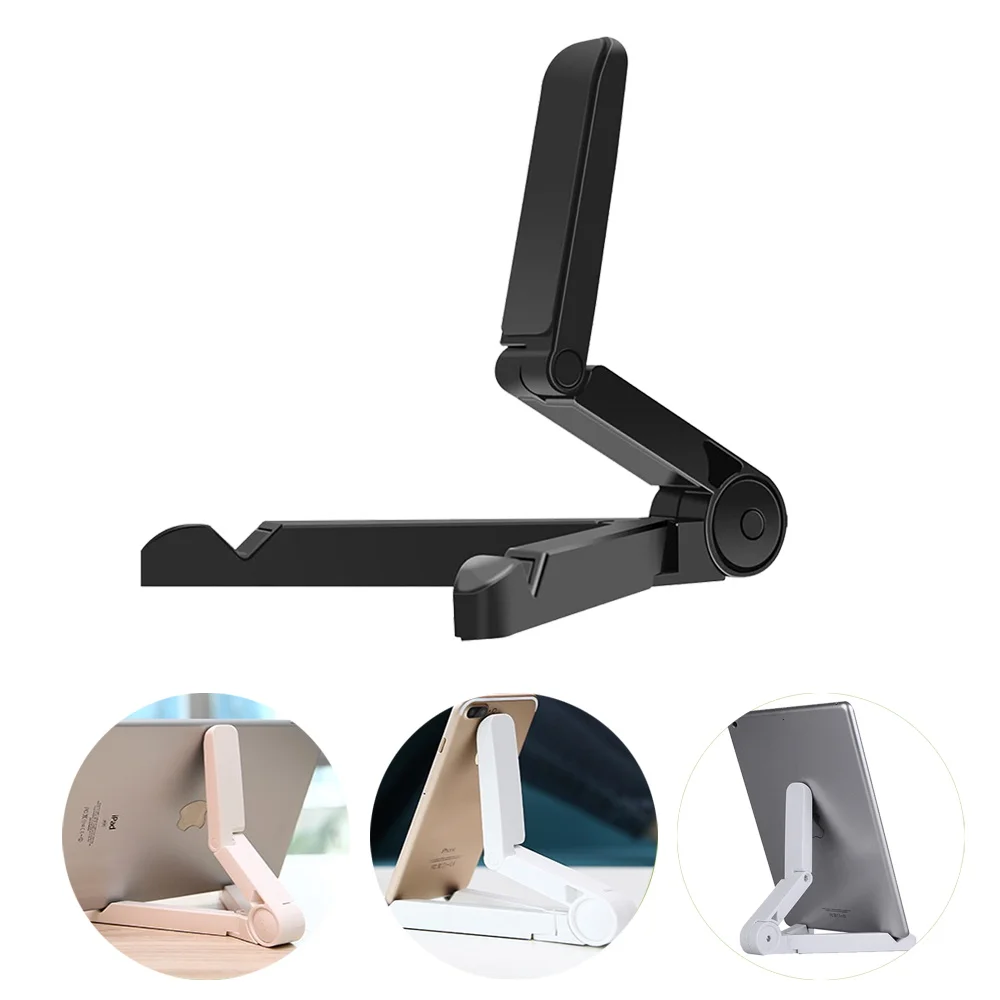 Folding Tablet Stand Portable Universal Bracket Adjustable Lazy Pad Holder Plastic Phone Support for IPad Steady