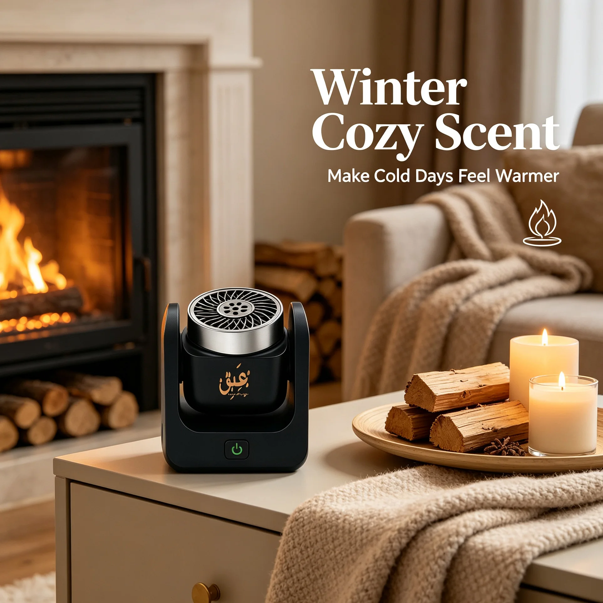 Electronic Aromatherapy Diffuser, Mini Rechargeable Model, Hollow Metal Diffuser Cover, One-Touch Control, Suitable for Multiple Scenarios Such as Study Room, Tea Room, and Car Use