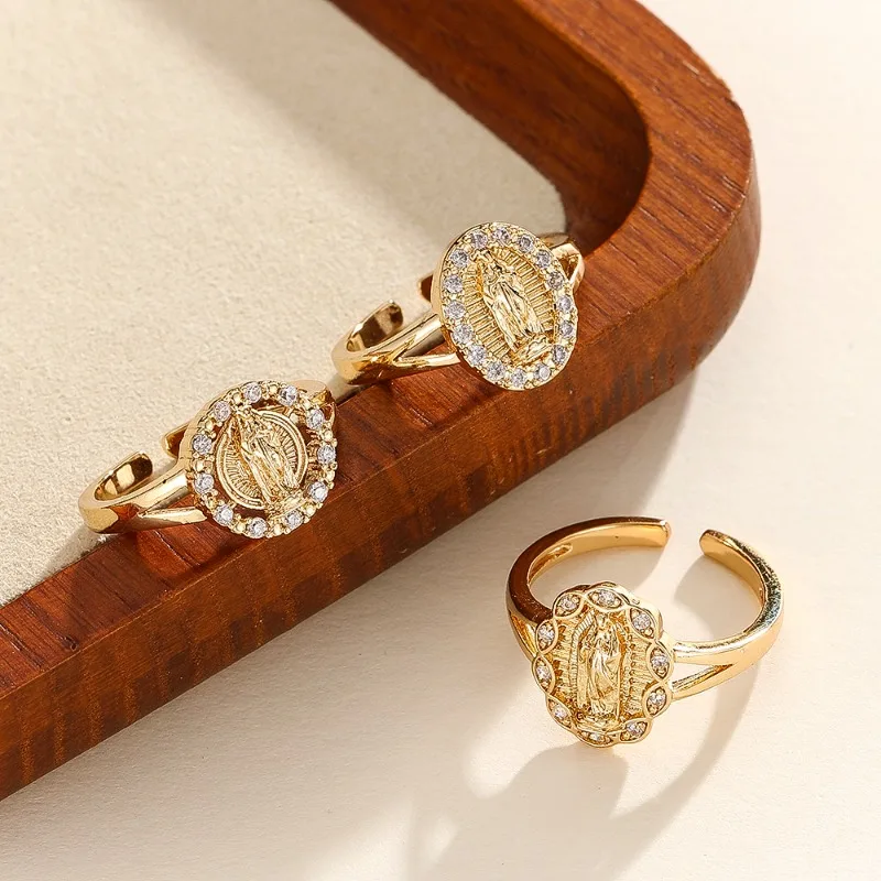 

Women's Popular Faith Handmade Jewelry Virgin Mary Ring Creative Personalized Ring Versatile Jewelry