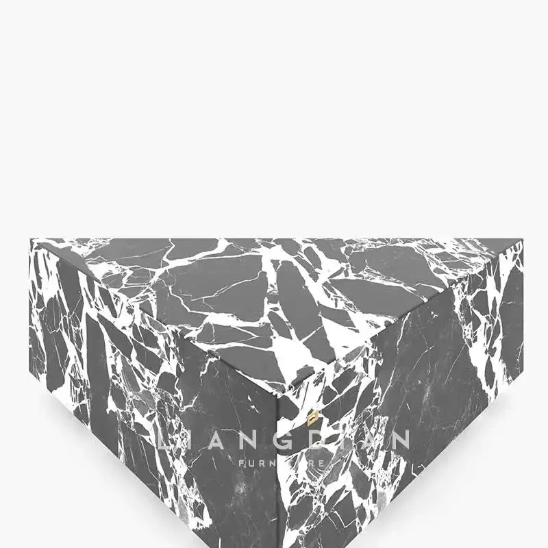 

Italian minimalist designer natural black luxury stone coffee table living room sofa marble coffee table