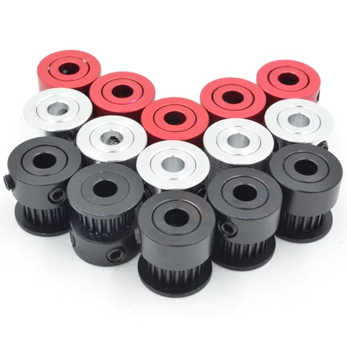 Imagen 2 del producto Polea dentada POWGE GT 20 2GT 2M diámetro de sincronización 4/5/6/6,35/8mm para 2MGT GT2 ancho de correa sincrónico 6/10mm backlash pequeño 20 dientes 20 T