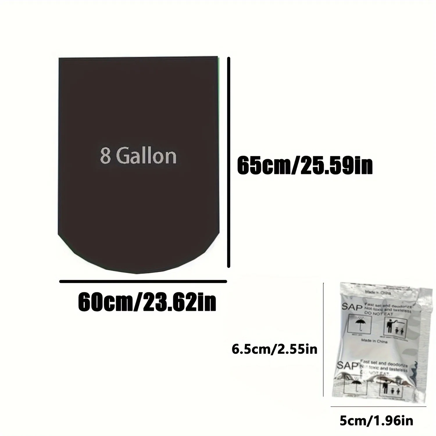 60Pcs(30 Portable Toilet Bags +30 Poo Gel) SAP Deodorizer, Disposable Camping Toilet Waste Bags No Leak Odor Eliminator