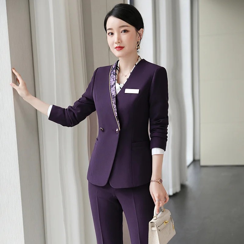 Women Formal Business Suits for Ladies Office Work Wear Blazers Professional Career Interview Pants Set
