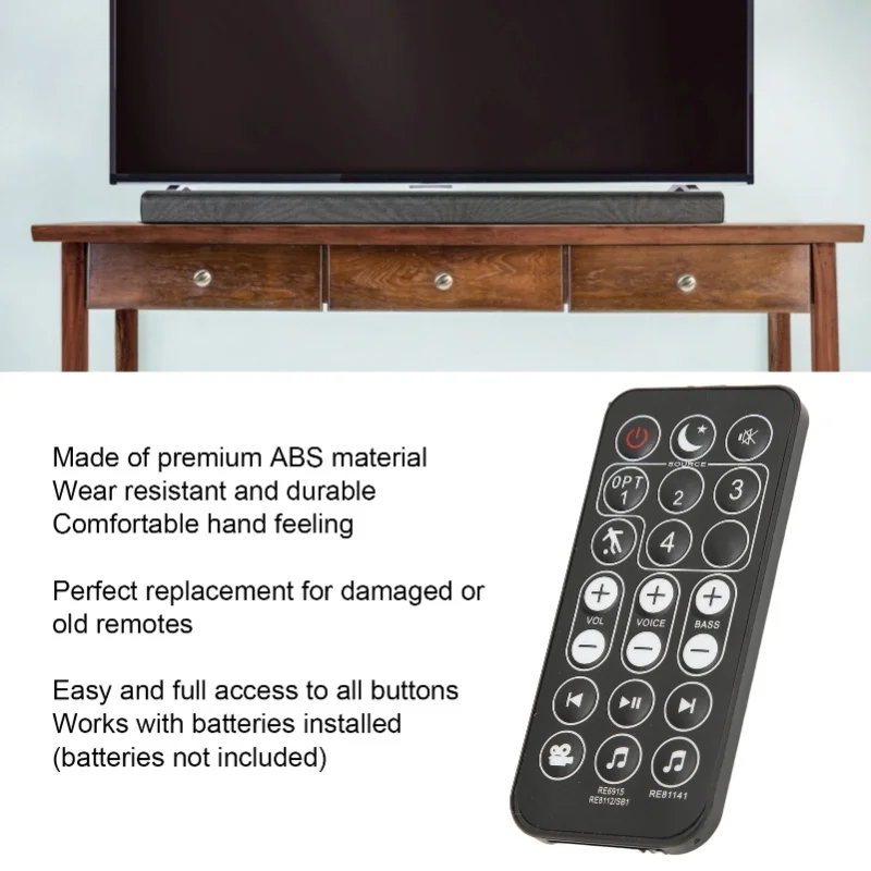 RE6915 Replacement Remote Control Compatible For Polk Soundbar System RE6915 1 RE8114 1 RE8112 1 RE69151