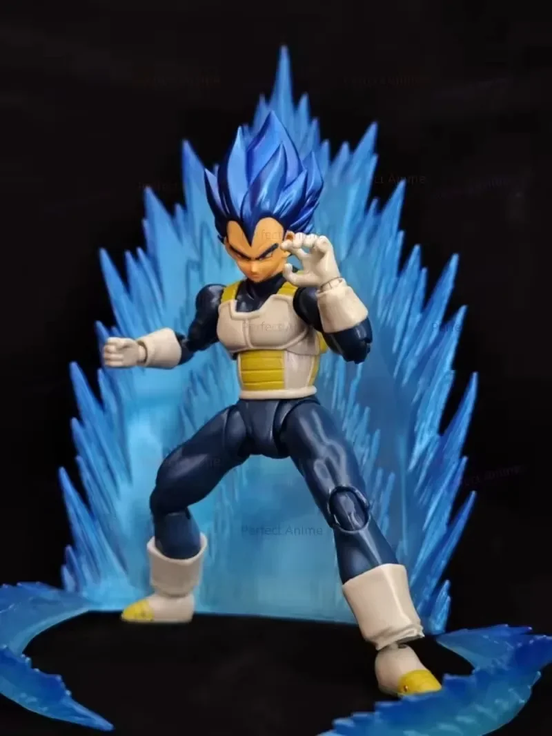 Demoniacal Fit Dragon Ball Shf 슈퍼 다크 블루 베지타 블루 헤어, 6 인치 이동식 피규어, 슈퍼 블루 쉘 준비 주식