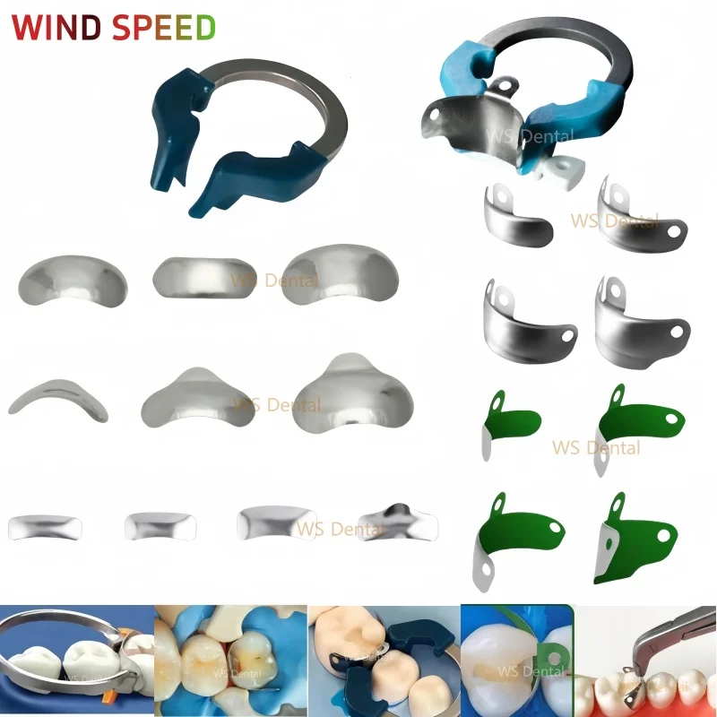 Dental Metal Matrix Bands Sectional Contoured Matrices Refill Matrice Clamping Ring Clamp Fit Palodent V3 System